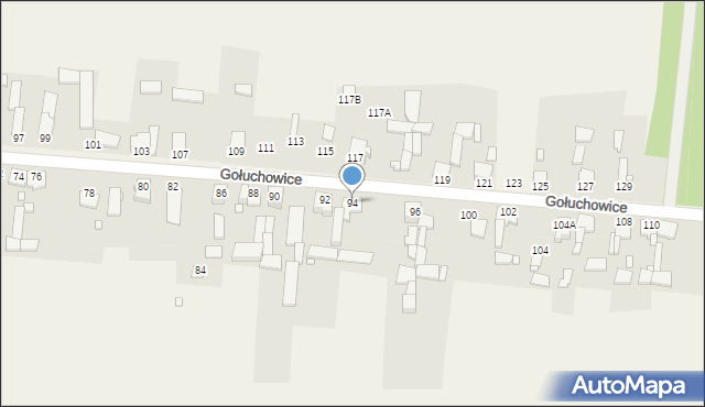 Gołuchowice, Gołuchowice, 94, mapa Gołuchowice
