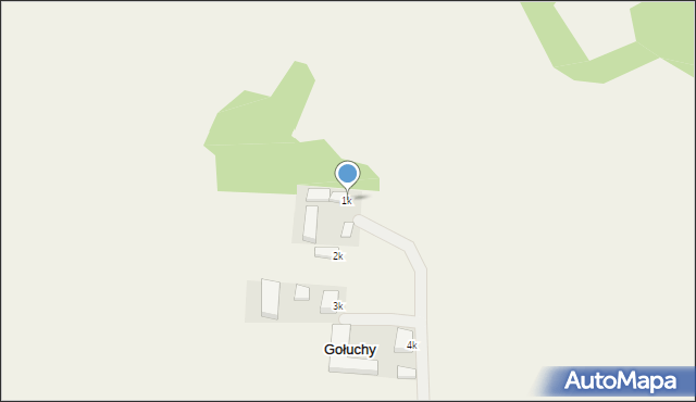 Gołuchy, Gołuchy, 1k, mapa Gołuchy