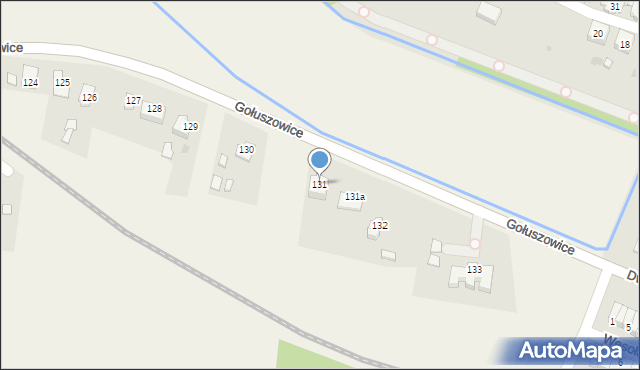Gołuszowice, Gołuszowice, 131, mapa Gołuszowice