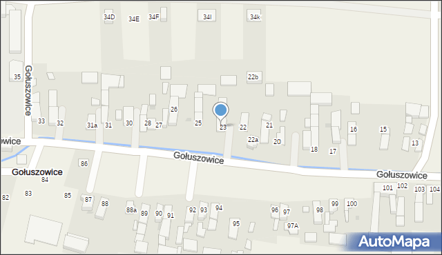 Gołuszowice, Gołuszowice, 24, mapa Gołuszowice