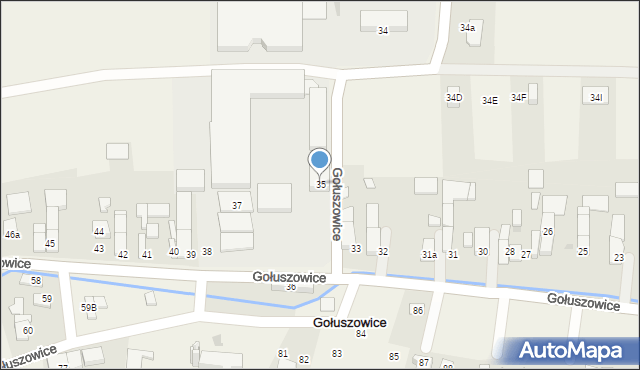 Gołuszowice, Gołuszowice, 35, mapa Gołuszowice