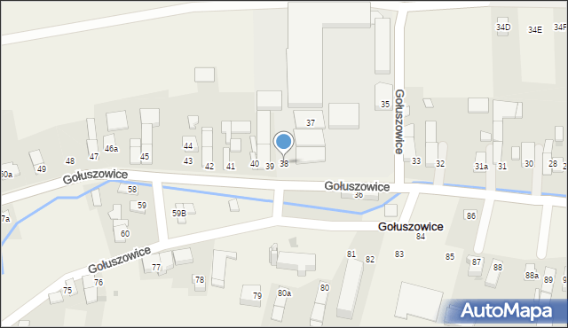 Gołuszowice, Gołuszowice, 38, mapa Gołuszowice