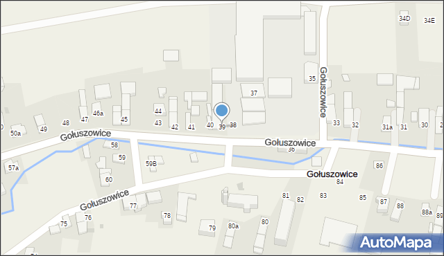 Gołuszowice, Gołuszowice, 39, mapa Gołuszowice