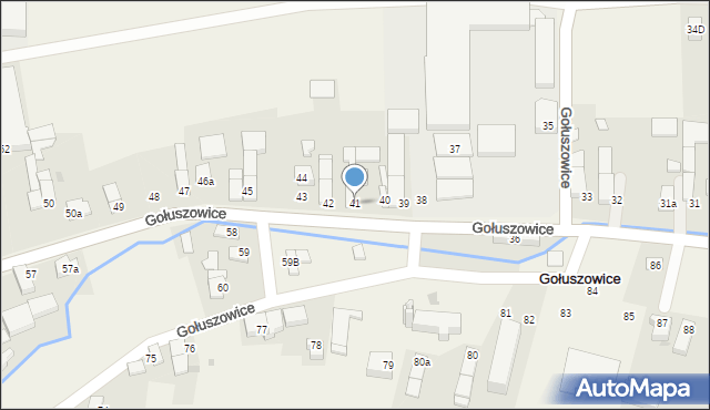 Gołuszowice, Gołuszowice, 41, mapa Gołuszowice