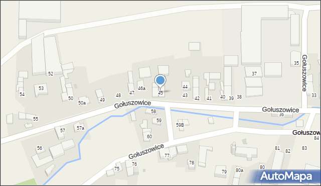 Gołuszowice, Gołuszowice, 45, mapa Gołuszowice