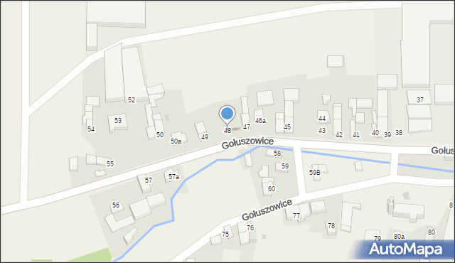 Gołuszowice, Gołuszowice, 48, mapa Gołuszowice