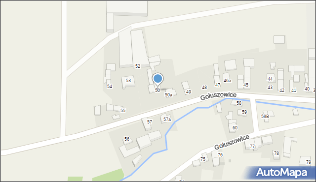 Gołuszowice, Gołuszowice, 50, mapa Gołuszowice