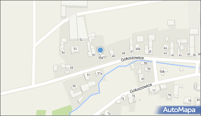 Gołuszowice, Gołuszowice, 50a, mapa Gołuszowice