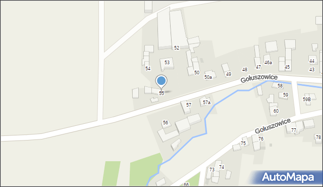 Gołuszowice, Gołuszowice, 55, mapa Gołuszowice
