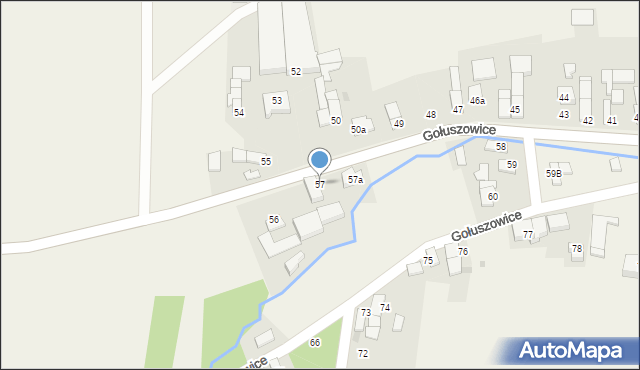 Gołuszowice, Gołuszowice, 57, mapa Gołuszowice
