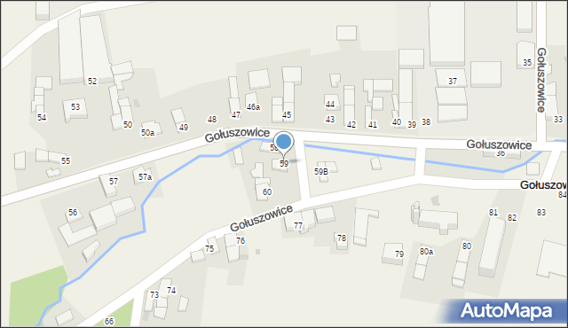 Gołuszowice, Gołuszowice, 59, mapa Gołuszowice