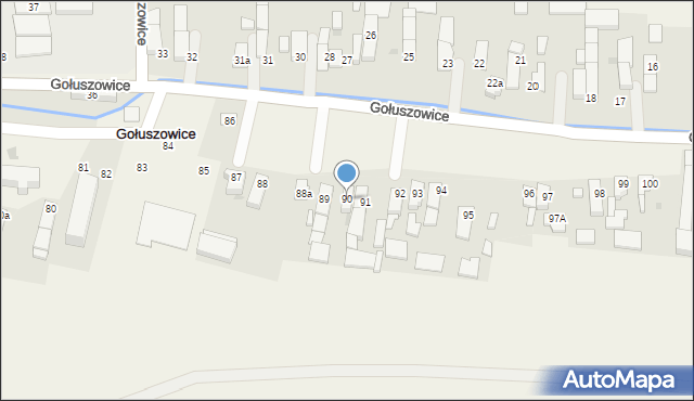 Gołuszowice, Gołuszowice, 90, mapa Gołuszowice