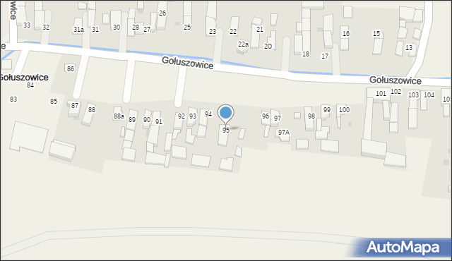 Gołuszowice, Gołuszowice, 95, mapa Gołuszowice