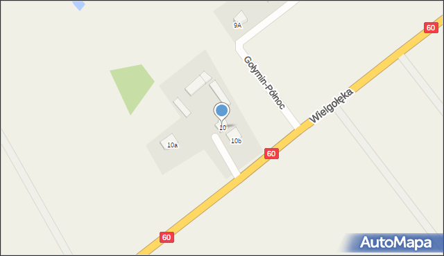 Gołymin-Północ, Gołymin-Północ, 10, mapa Gołymin-Północ