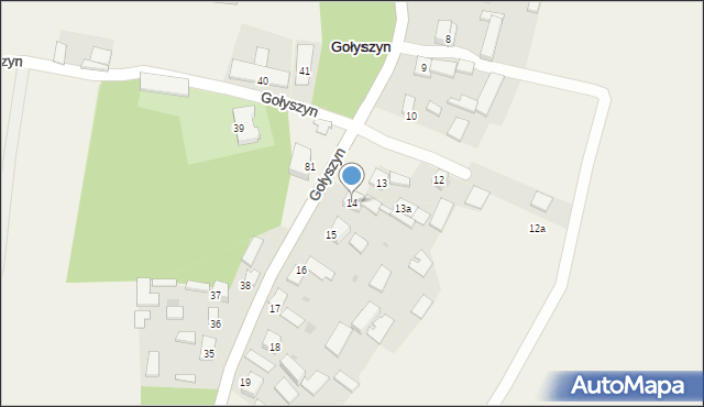 Gołyszyn, Gołyszyn, 14, mapa Gołyszyn