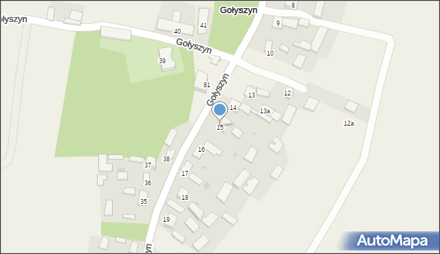 Gołyszyn, Gołyszyn, 15, mapa Gołyszyn