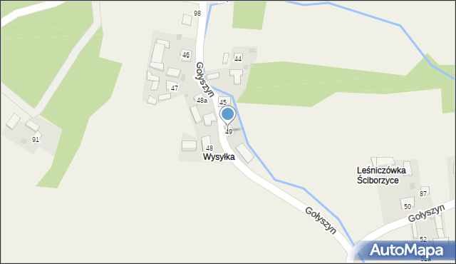 Gołyszyn, Gołyszyn, 49, mapa Gołyszyn