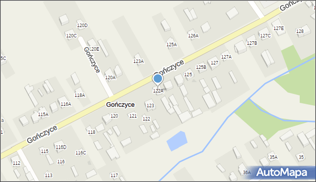 Gończyce, Gończyce, 122A, mapa Gończyce