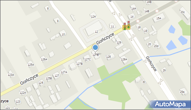 Gończyce, Gończyce, 127E, mapa Gończyce