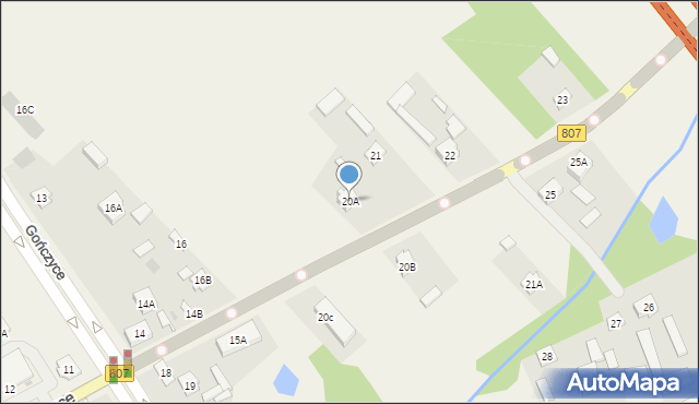 Gończyce, Gończyce, 20A, mapa Gończyce