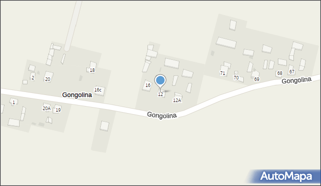Gongolina, Gongolina, 12, mapa Gongolina