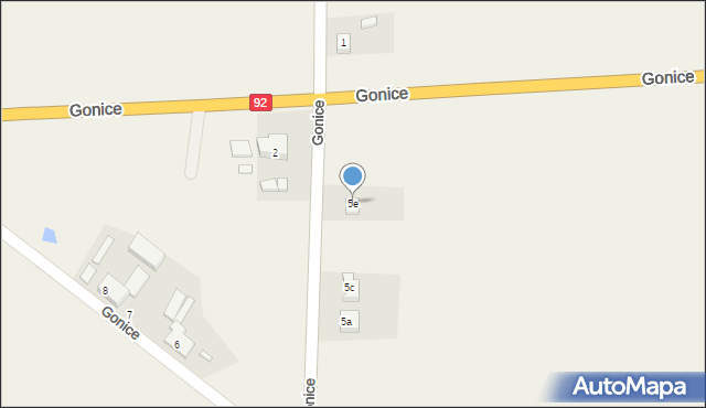 Gonice, Gonice, 5e, mapa Gonice