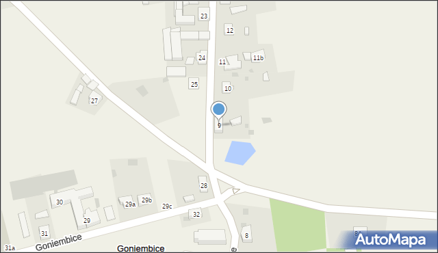 Goniembice, Goniembice, 9, mapa Goniembice