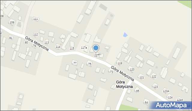 Góra Motyczna, Góra Motyczna, 117, mapa Góra Motyczna
