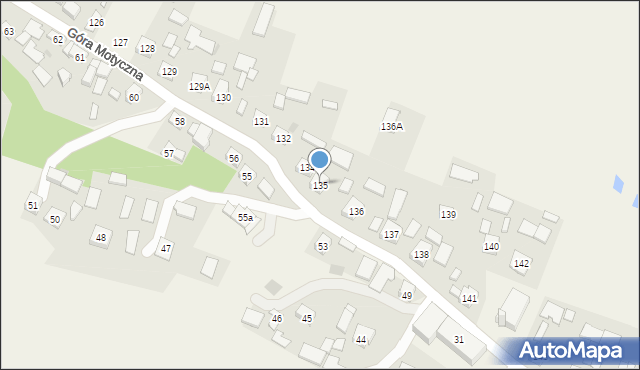 Góra Motyczna, Góra Motyczna, 135, mapa Góra Motyczna