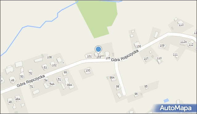 Góra Ropczycka, Góra Ropczycka, 103, mapa Góra Ropczycka