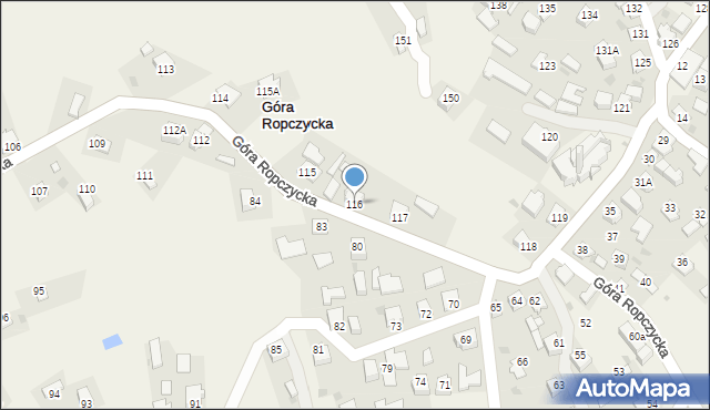 Góra Ropczycka, Góra Ropczycka, 116, mapa Góra Ropczycka