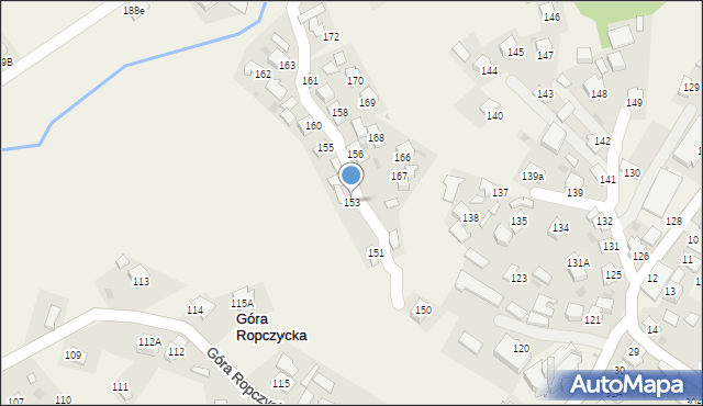Góra Ropczycka, Góra Ropczycka, 153, mapa Góra Ropczycka
