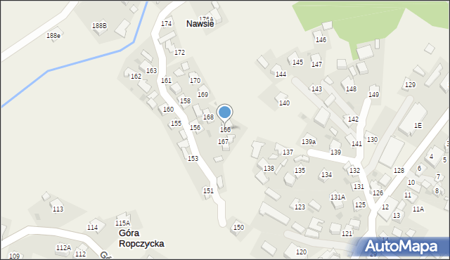 Góra Ropczycka, Góra Ropczycka, 166, mapa Góra Ropczycka