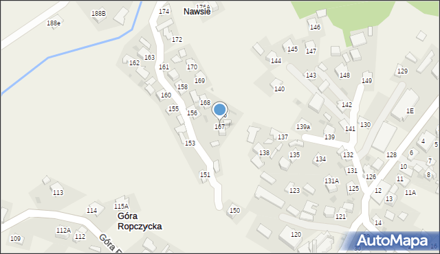 Góra Ropczycka, Góra Ropczycka, 167, mapa Góra Ropczycka