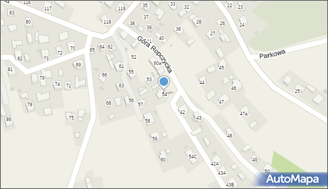 Góra Ropczycka, Góra Ropczycka, 54, mapa Góra Ropczycka