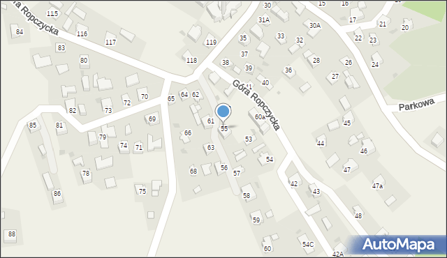 Góra Ropczycka, Góra Ropczycka, 55, mapa Góra Ropczycka