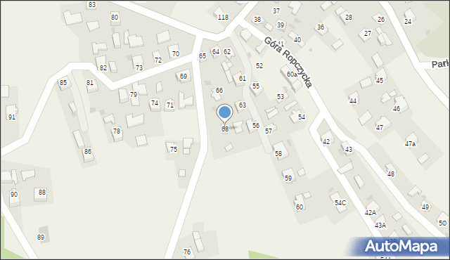 Góra Ropczycka, Góra Ropczycka, 68, mapa Góra Ropczycka