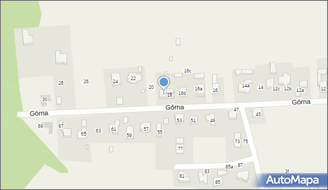 Góra Siewierska, Górna, 18a, mapa Góra Siewierska