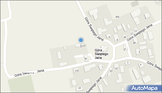 Góra Świętego Jana, Góra Świętego Jana, 13, mapa Góra Świętego Jana
