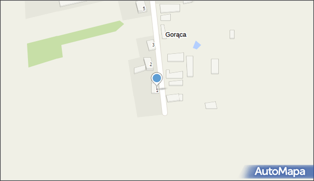 Gorąca, Gorąca, 1, mapa Gorąca