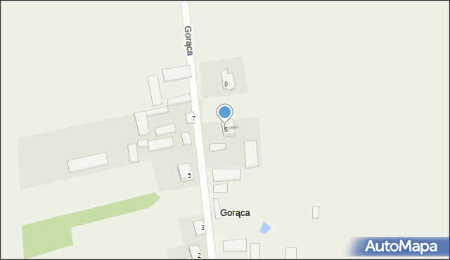 Gorąca, Gorąca, 6, mapa Gorąca