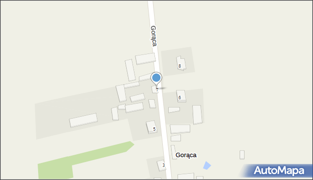 Gorąca, Gorąca, 7, mapa Gorąca