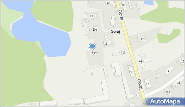 Goraj, Goraj, 11A, mapa Goraj