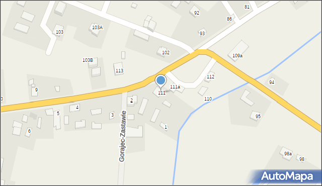 Gorajec-Stara Wieś, Gorajec-Stara Wieś, 111, mapa Gorajec-Stara Wieś