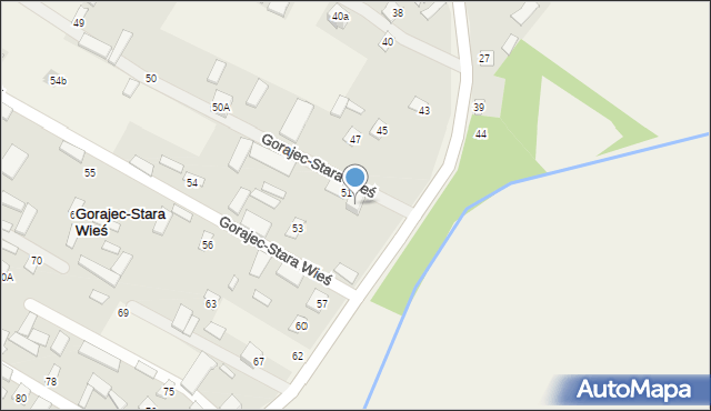 Gorajec-Stara Wieś, Gorajec-Stara Wieś, 51A, mapa Gorajec-Stara Wieś
