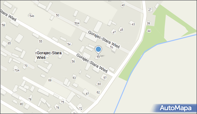 Gorajec-Stara Wieś, Gorajec-Stara Wieś, 53, mapa Gorajec-Stara Wieś
