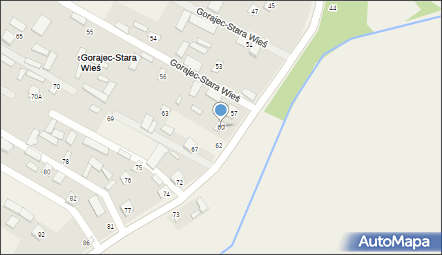 Gorajec-Stara Wieś, Gorajec-Stara Wieś, 60, mapa Gorajec-Stara Wieś