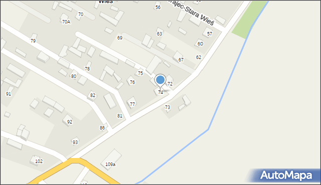 Gorajec-Stara Wieś, Gorajec-Stara Wieś, 74, mapa Gorajec-Stara Wieś