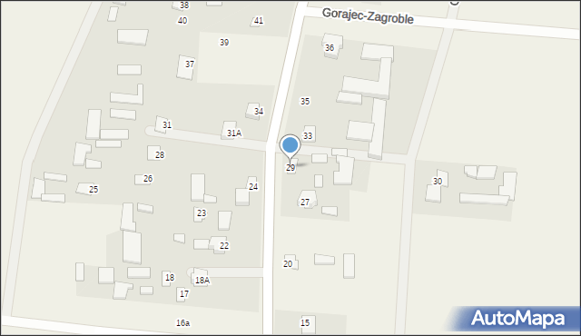 Gorajec-Zagroble, Gorajec-Zagroble, 29, mapa Gorajec-Zagroble