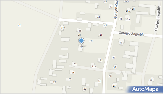 Gorajec-Zagroble, Gorajec-Zagroble, 37, mapa Gorajec-Zagroble
